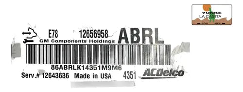 Computadora Chevrolet Trax 1.4l A/t 2015 12656958 (abrl)