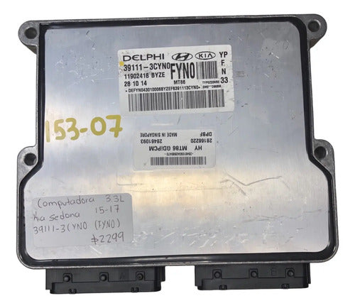 Pcm Computadora Kia Sedona 3.3l 15-17 39111-3cyn0 (fyn0) P1
