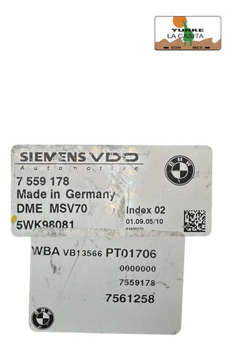 Computadora Bmw 325i M/t 3.0l 2006-2007 5wk98081