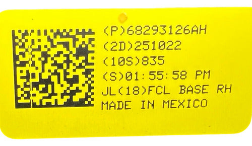 Cuarto Frontal Rh Jeep Wrangler 20182024  68293126ah Blanco