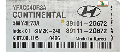 Pcm Computadora Hyundai Sonata 2.4l A/t 11-14 39101-2g672