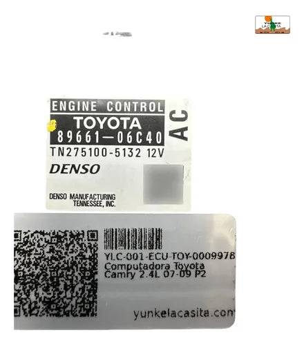 Pcm Computadora Toyota Camry 2.4l 07-09 P2