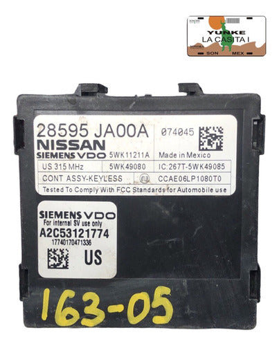 Modulo Entrada De Llave Altima Hibrido 2007-2014 28595 Ja00a