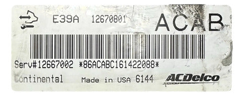 Computadora Chevrolet Traverse A/t 17-19 12670801 (acab)