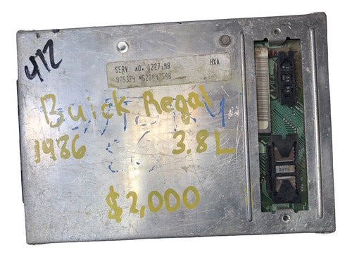 Pcm Computadora Buick Regal 1986 3.8l 1227148