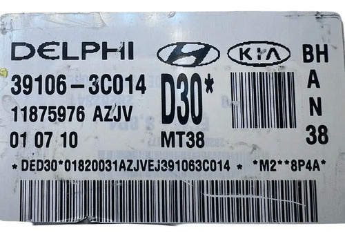 Pcm Computadora Hyundai Génesis 3.8l M/t 09-11 39106-3c014