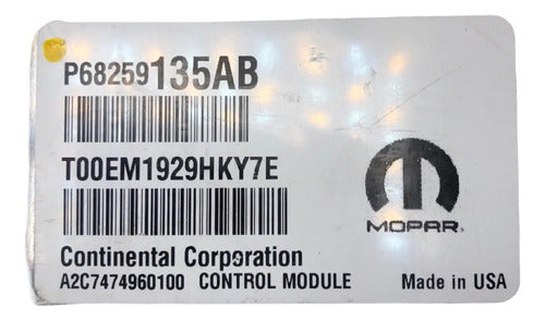 Pcm Computadora Dodge Journey 3.6l 2016-2019 P68259135ab P1
