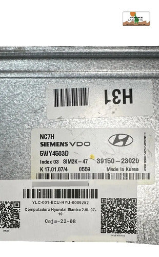 Computadora Hyundai Elantra 2.0l 07-10 39150-23020