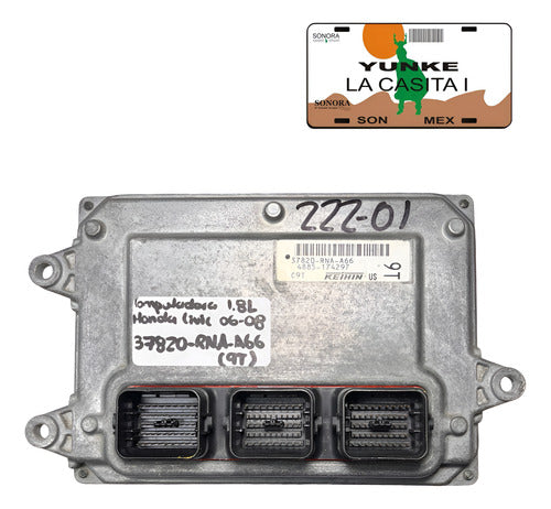 Computadora Honda Civic 1.8l 37820-rna-a66 (9t) 2006-2008