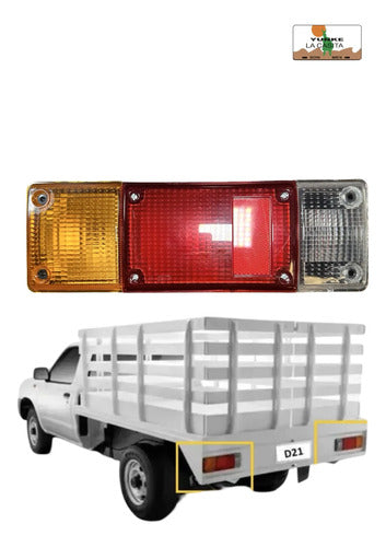 Calavera Lh Nissan D21 1994-2008 Estaquitas Izquierdo/conductor Rojo