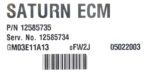 Computadora Saturn Ion 2003 2.2 12585735