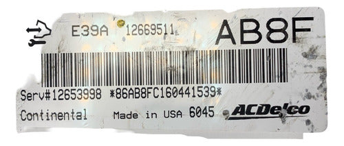 Computadora Chevrolet Malibu 2.5l 2016 12669511 (ab8f)