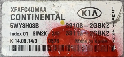 Pcm Computadora Kia Sorento 2014-2015 2.4l 39103-2gbk2 P1