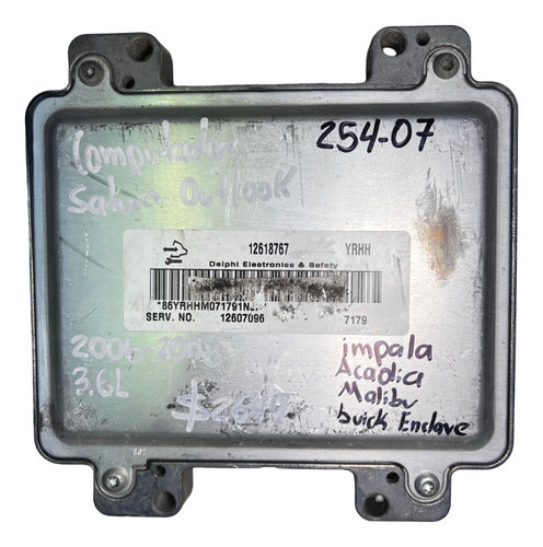 Computadora Saturn Outlook 3.6l 06-08 12618767 (yrhh)