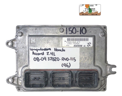 Computadora Honda Accord 2.4l 08-09 37820-r40-a15 (96)