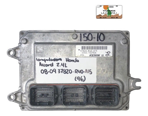 Pcm Computadora Honda Accord 2.4l 08-09 37820-r40-a15 (96)