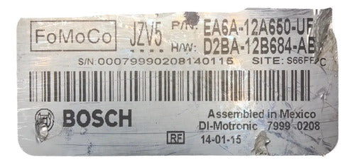Pcm Computadora Ford Fiesta 1.0l 2014 Turbo Ea6a-12a650-uf