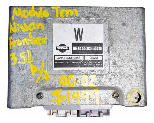 Modulo Tcm Nissan Frontier 3.3l A/t 00-02 31036 4s600 (w)