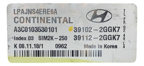 Pcm Computadora Hyundai Sonata 2.4l 18-19 39102-2ggk7 P3