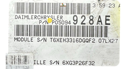 Computadora Chrysler 300 2.7l 2007 P05094928ae