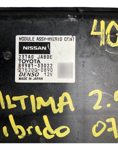 Pcm Computadora Nissan Altima Híbrido 2.5l 07-08 89981-33022