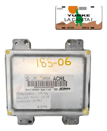Computadora Chevrolet Sonic 1.4l 2017-2019 A/t 12695536 Achl