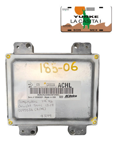 Pcm Computadora Chevrolet Sonic 1.4l 2017-2019 12695536 Achl