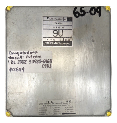 Computadora Suzuki Esteem 1.8l 2002 33920-69gd (9u)