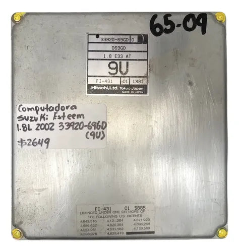 Computadora Suzuki Esteem 1.8l 2002 33920-69gd (9u)