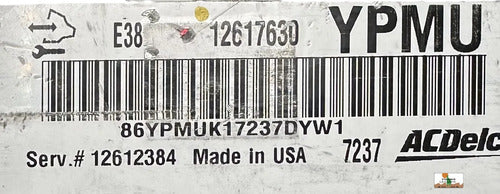 Computadora Chevrolet Silverado 4.3l A/t 2008 12617630 Ypmu