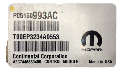 Computadora Chrysler 200 2.4l A/t 2015 P05150993ac
