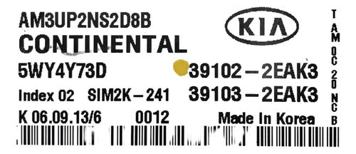 Pcm Computadora Kia Soul 2.0l 12-13 39102-2eak3 P1