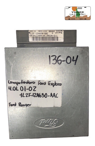 Computadora Ford Explorer 4.0l 01-02 1l2f-12a650-aac