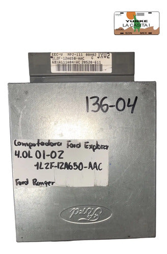 Pcm Computadora Ford Explorer 4.0l 01-02 1l2f-12a650-aac