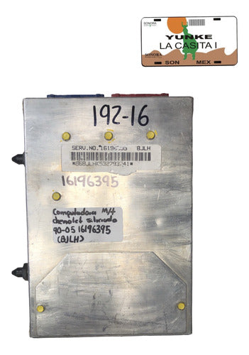 Computadora Chevrolet Silverado M/t 90-95 16196395 (bjlh)