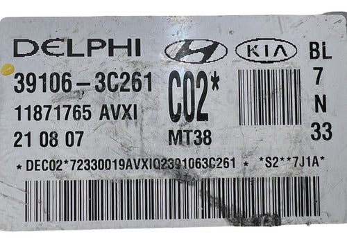 Computadora Kia Sorento 3.3L A/t 2007-2009 39106-3C261