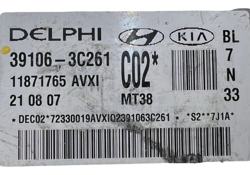Pcm Computadora Kia Sorento 3.3l 2007-2009 39106-3c261 P2
