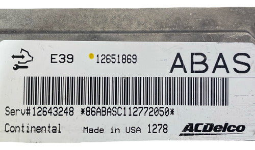 Computadora Buick Lacrosse 2.4l 2012 12651869 (abas)