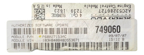 Pcm Computadora Dodge Caliber 2.0l 07-10 P68027153ac P1