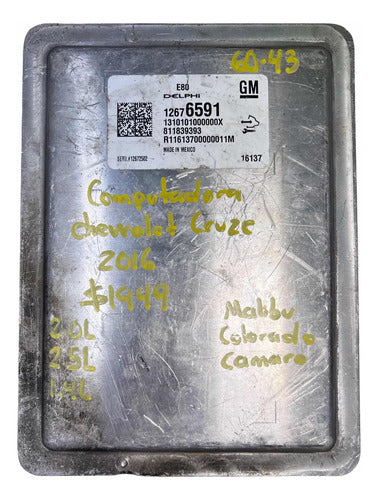 Pcm Computadora Chevrolet Cruze 2016 12676591